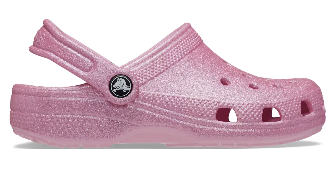 Zuecos brillos rosa
