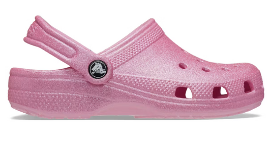 Zuecos brillos rosa