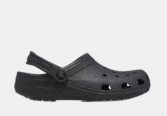 Zuecos brillos negro